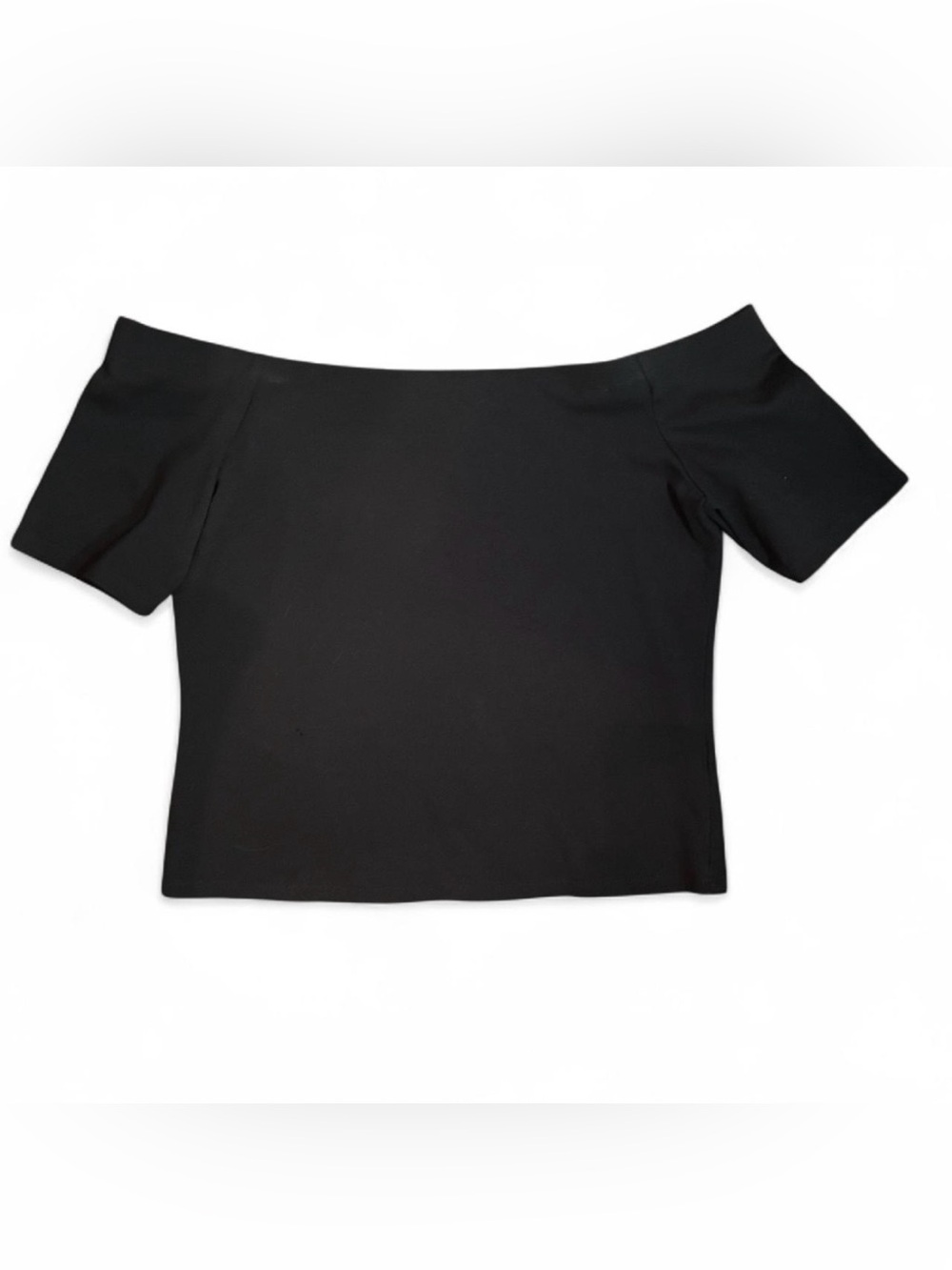 H&M Black Off-Shoulder Crop Top